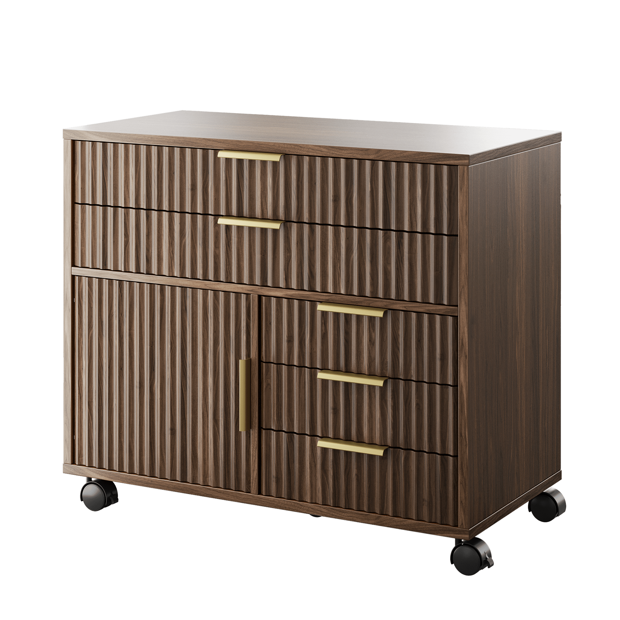 Premium Ritual Cabinet - Fluted - Dark Walnut