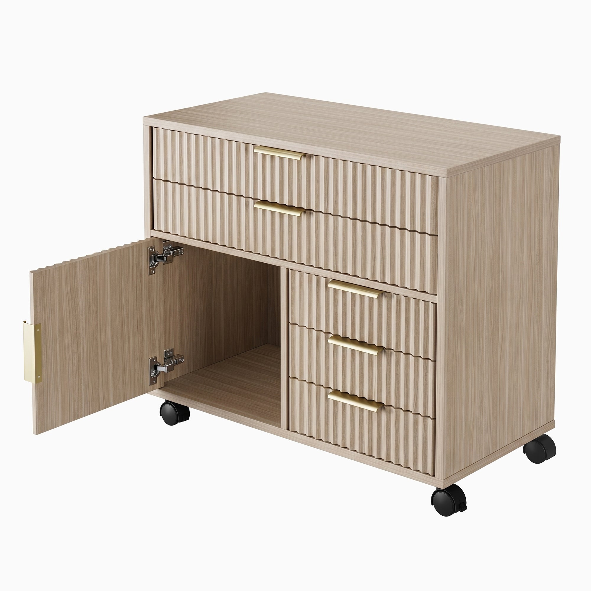 Premium Ritual Cabinet - Fluted - Light Walnut