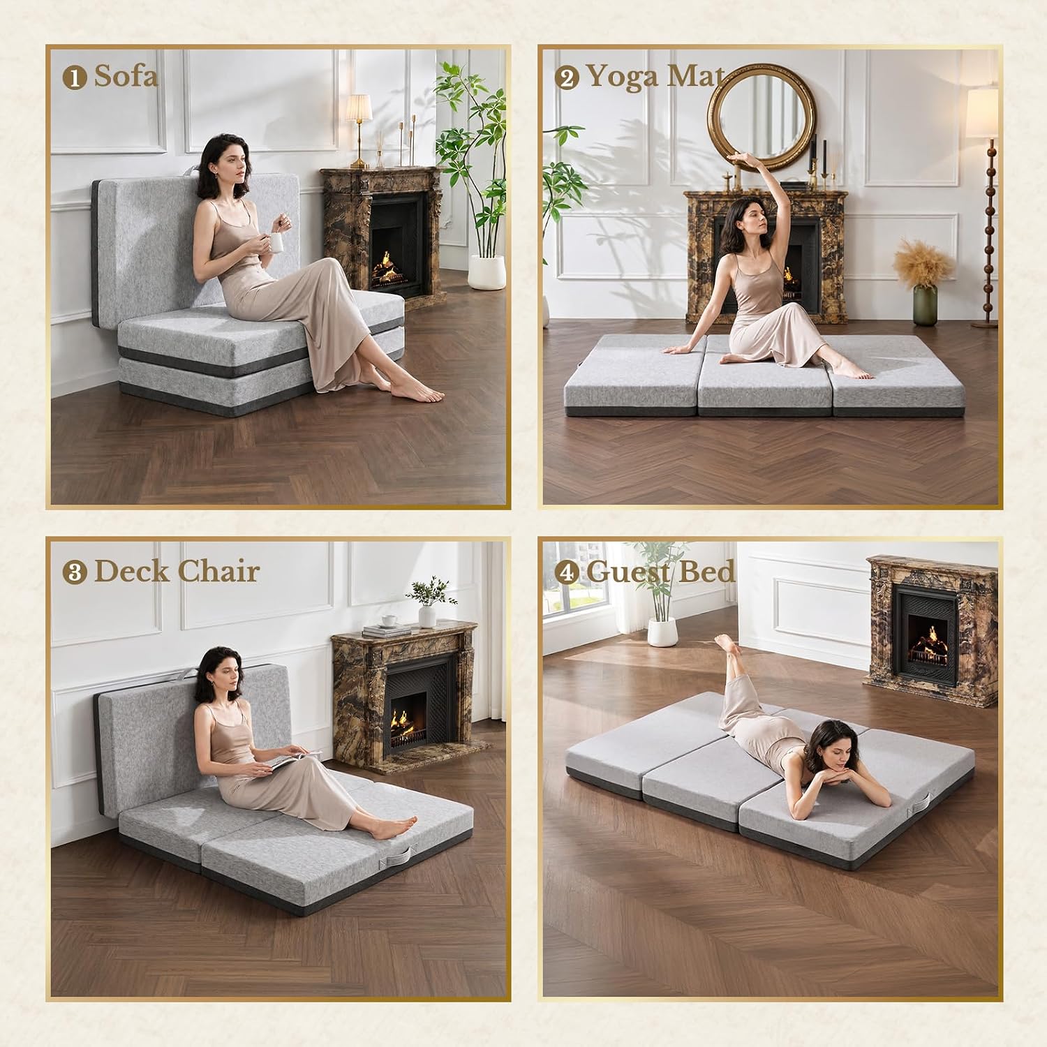 Premium Sable Folding Mattress Q/F/T - Queen (U.S. Standard)