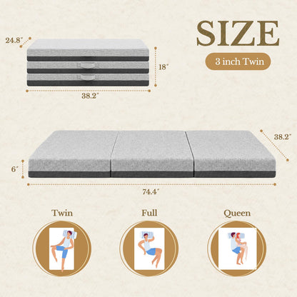 Premium Sable Folding Mattress Q/F/T - Queen (U.S. Standard)