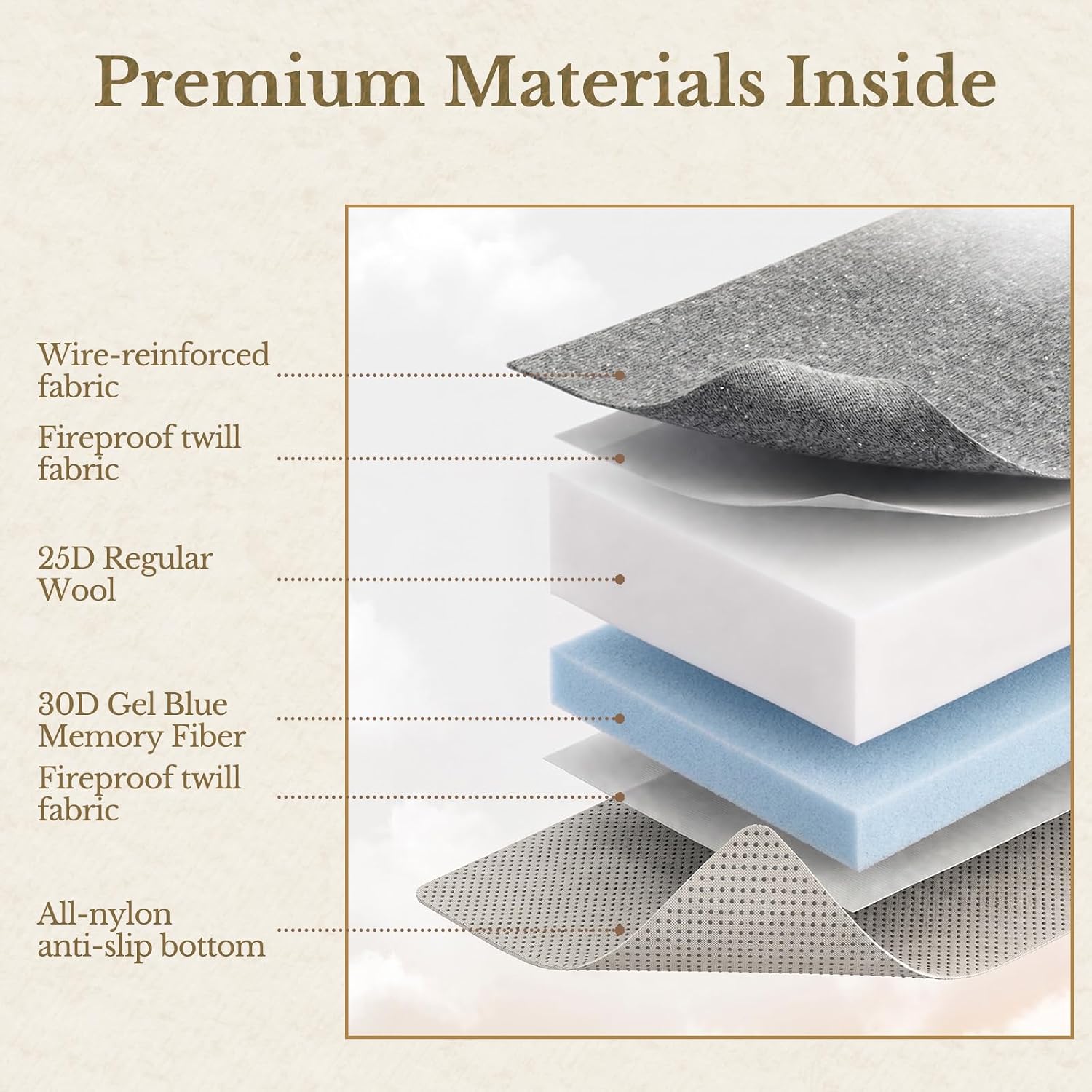Premium Sable Folding Mattress Q/F/T - Queen (U.S. Standard)