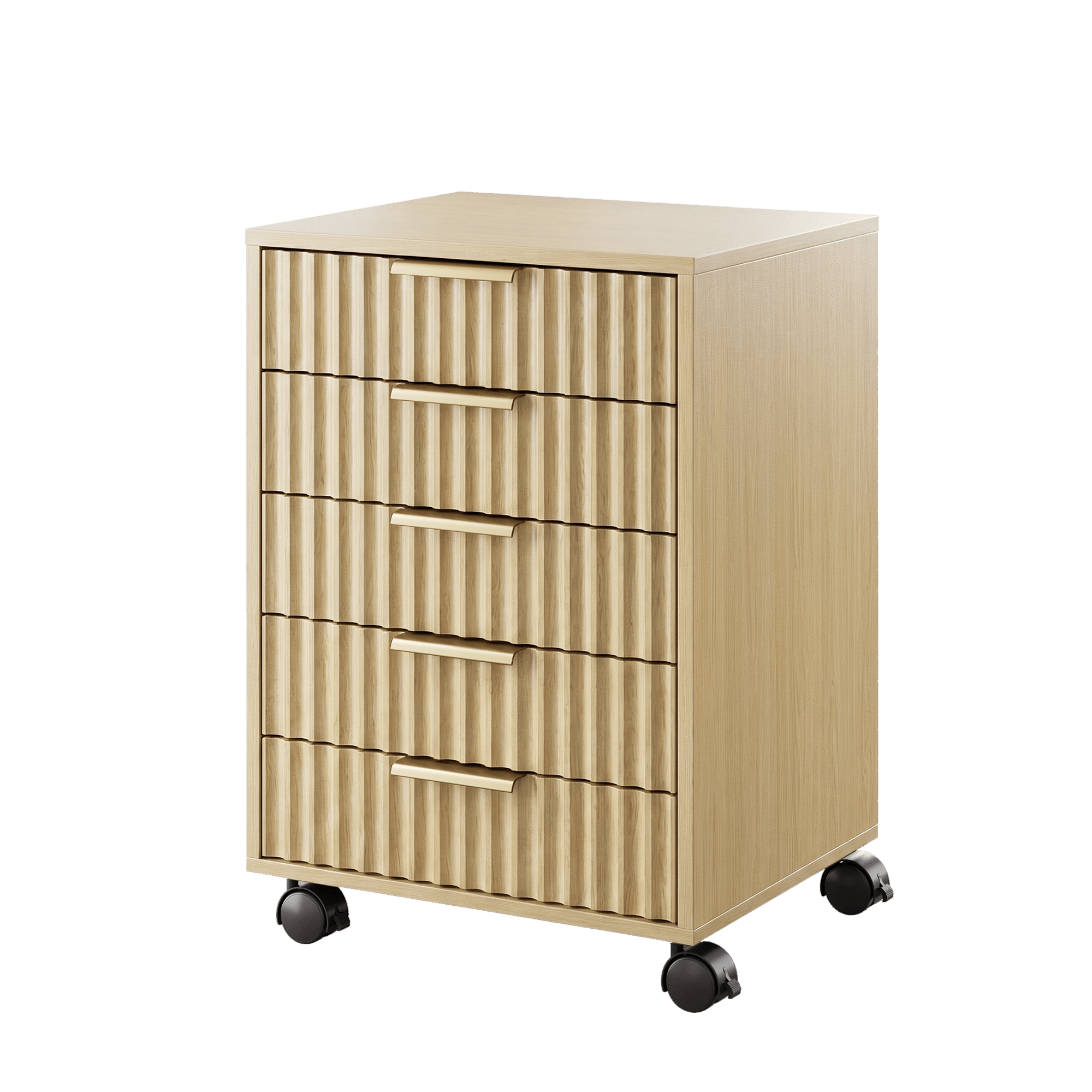 Premium Solace Cabinet - Fluted - Natural Oak