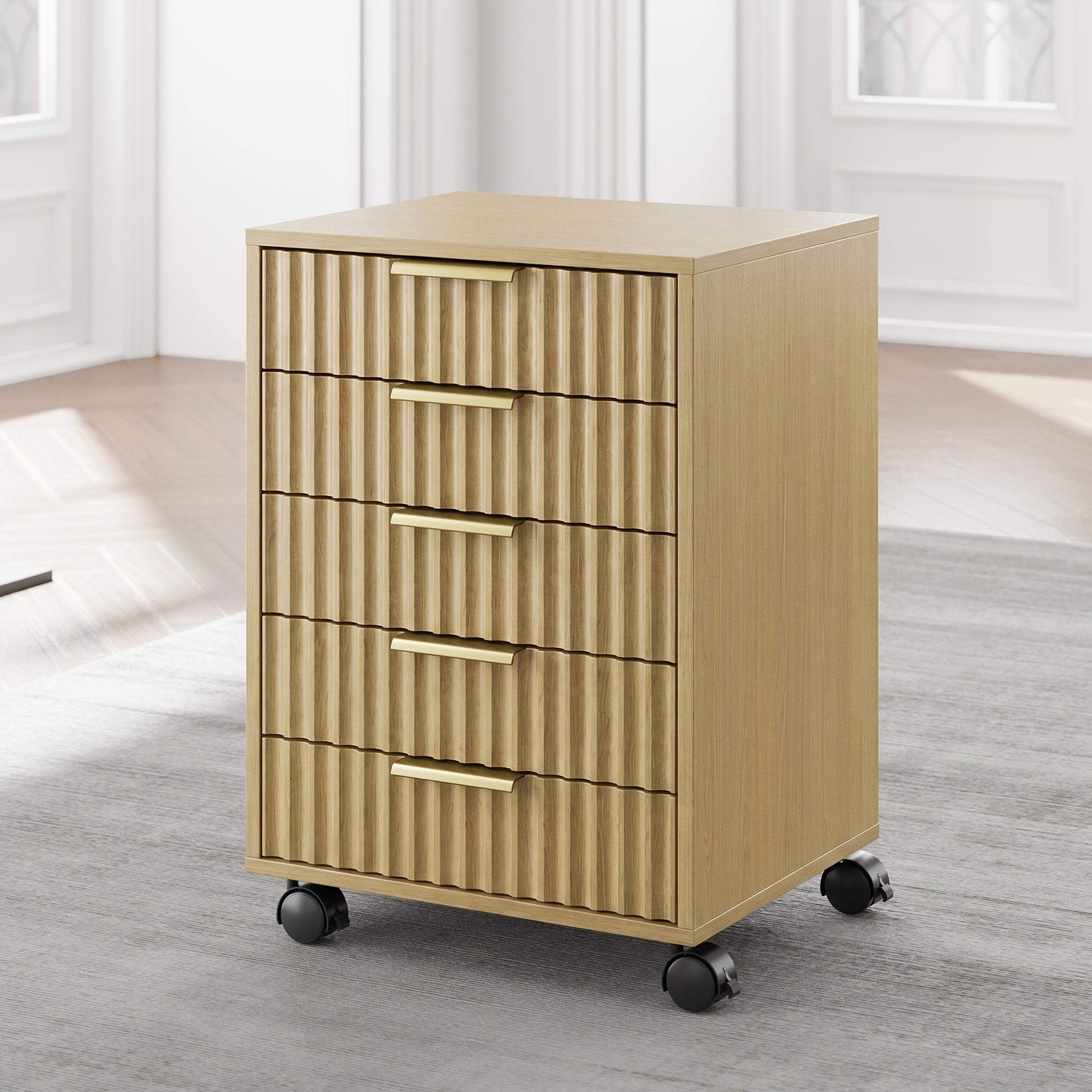 Premium Solace Cabinet - Fluted - Natural Oak