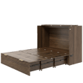 Premium Terra - Queen Cabinet Bed - Fluted - Dark Walnut