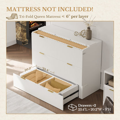 Premium Terra - Twin Cabinet Bed - Fluted - Dark Walnut