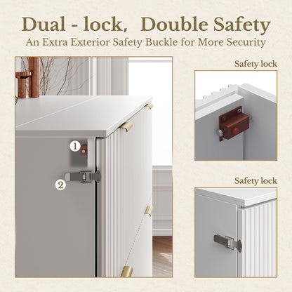 Premium Terra - Twin Cabinet Bed - Fluted - Dark Walnut