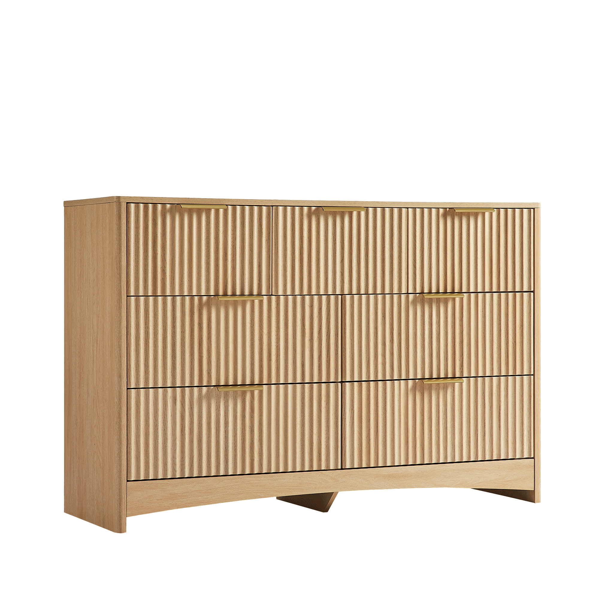 Premium Valley Cabinet - Fluted - Natural Oak