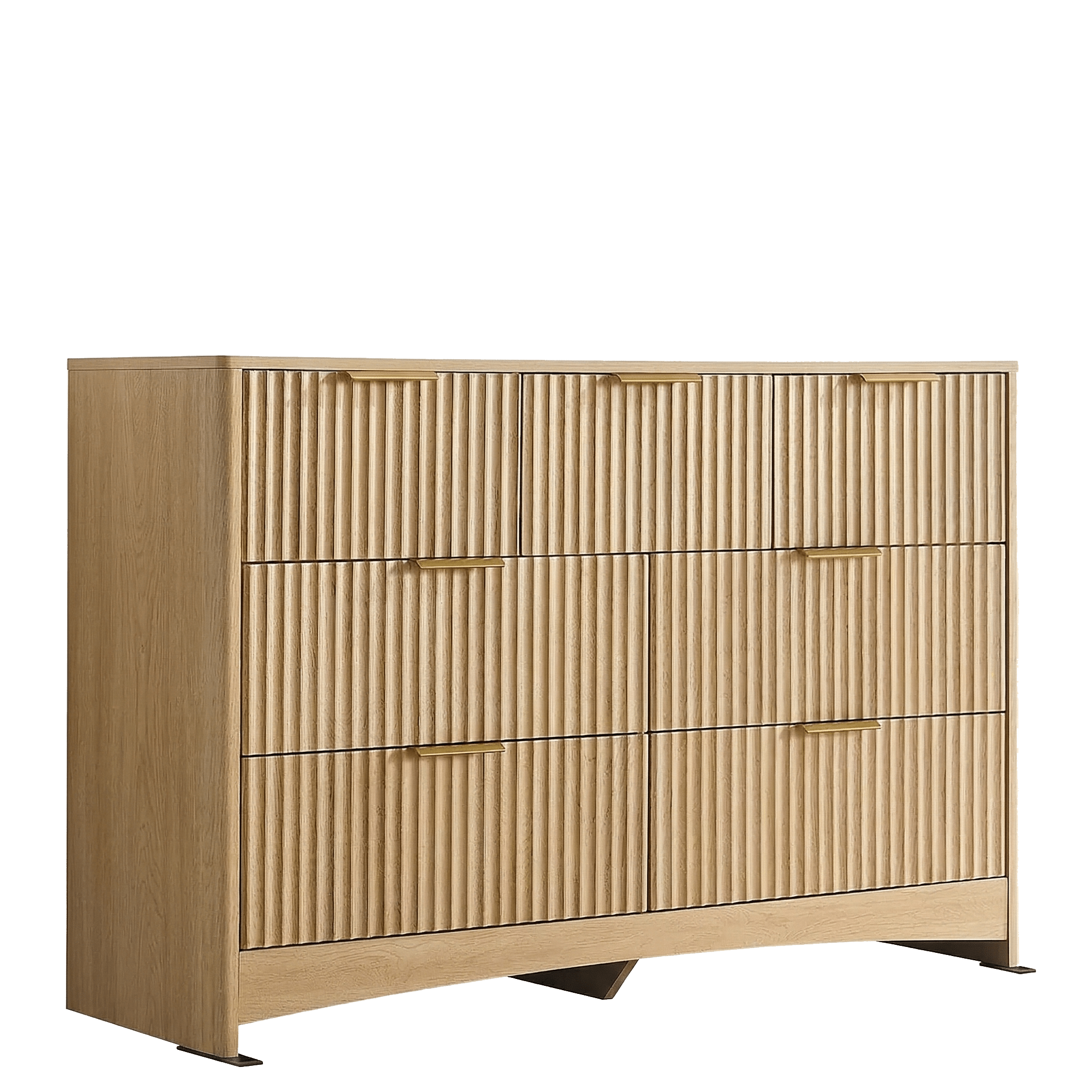 Premium Valley Cabinet - Fluted - Natural Oak