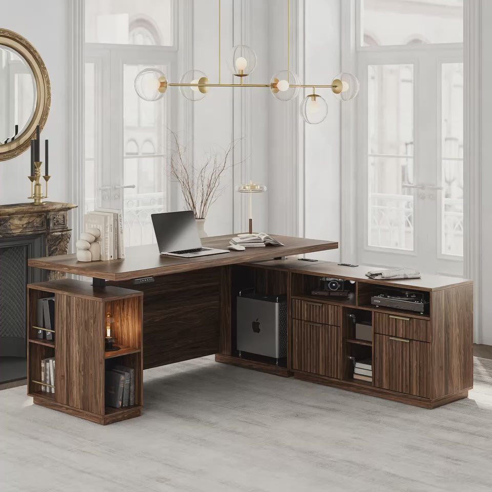 Load video: 70" Premium Beryl Standing Desk