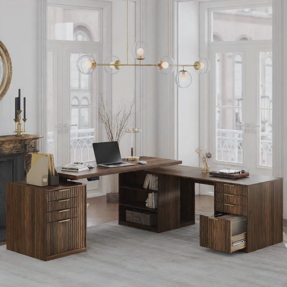 Load video: 81.7-126.2" Premium Cadre Standing Desk