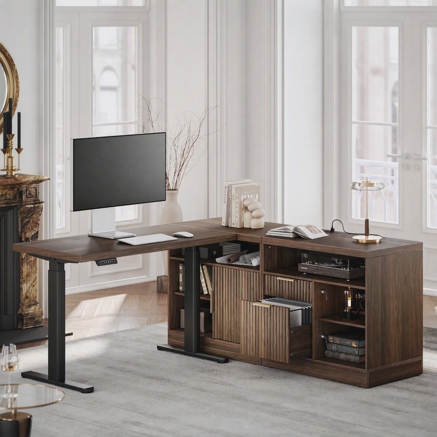 Load video: 67" Premium Azure Standing Desk