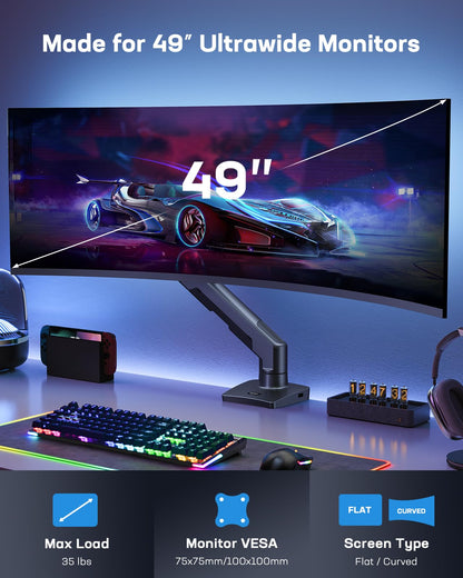 S21 Heavy Duty Ultrawide Monitor Mount for 49" Screens - 