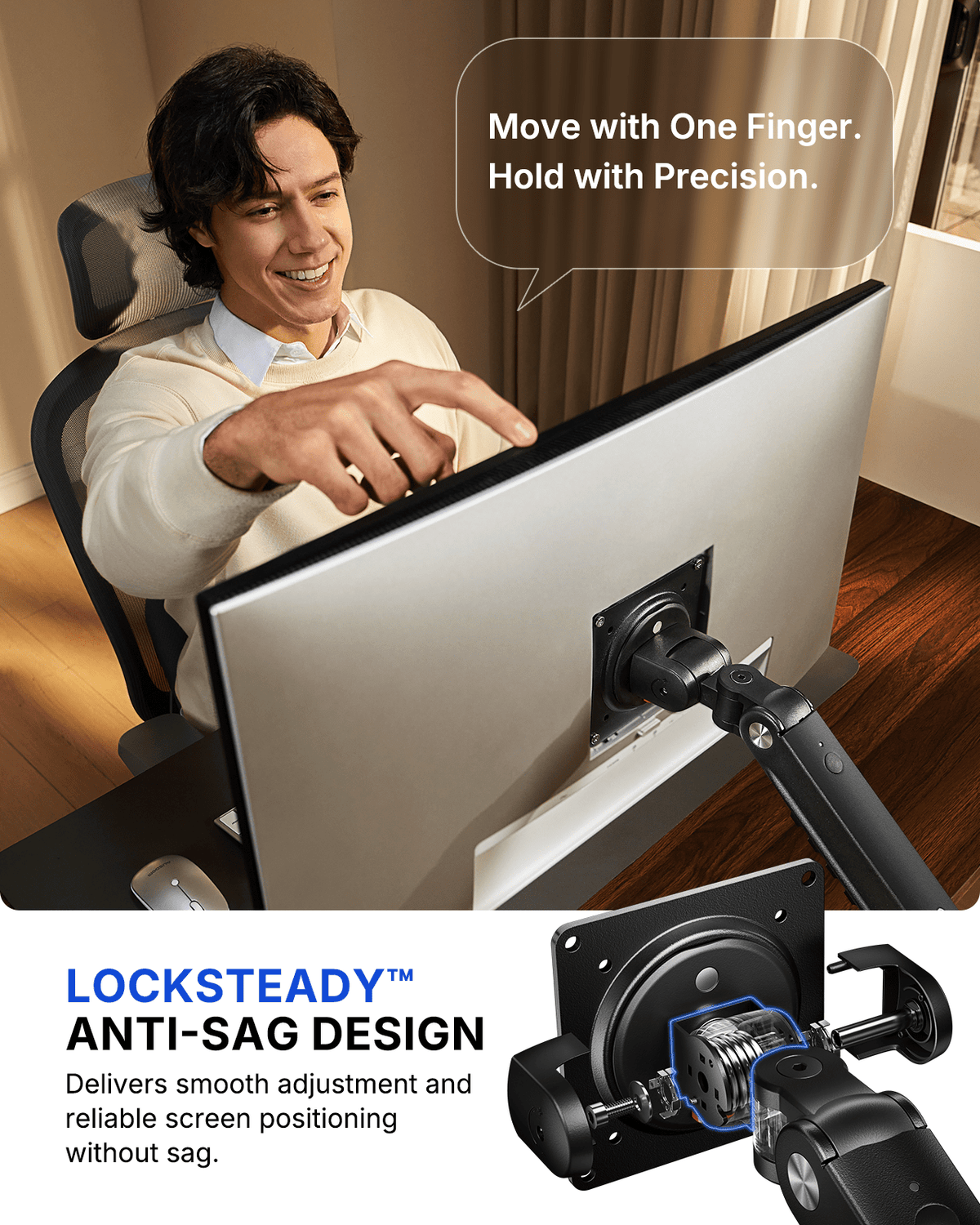 Single Monitor Arm - FlowLift Pro -