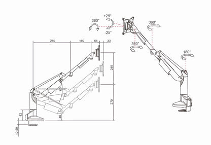Modular Single Monitor Arm
