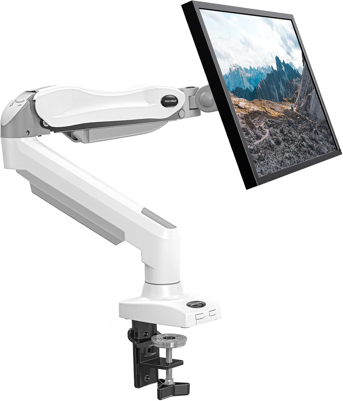 SS6 Essential Single Monitor Mount - White