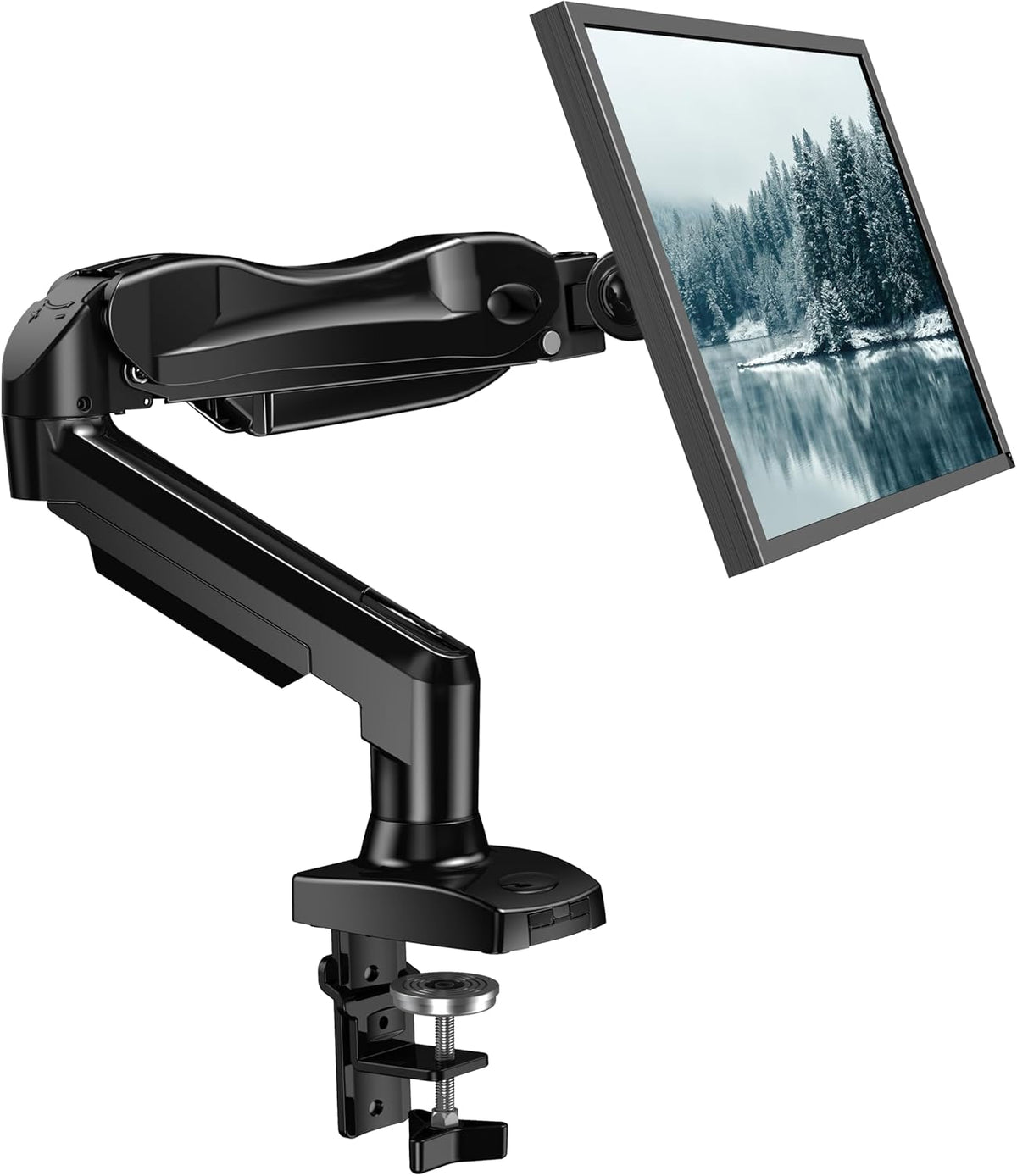 SS6 Essential Single Monitor Mount - White