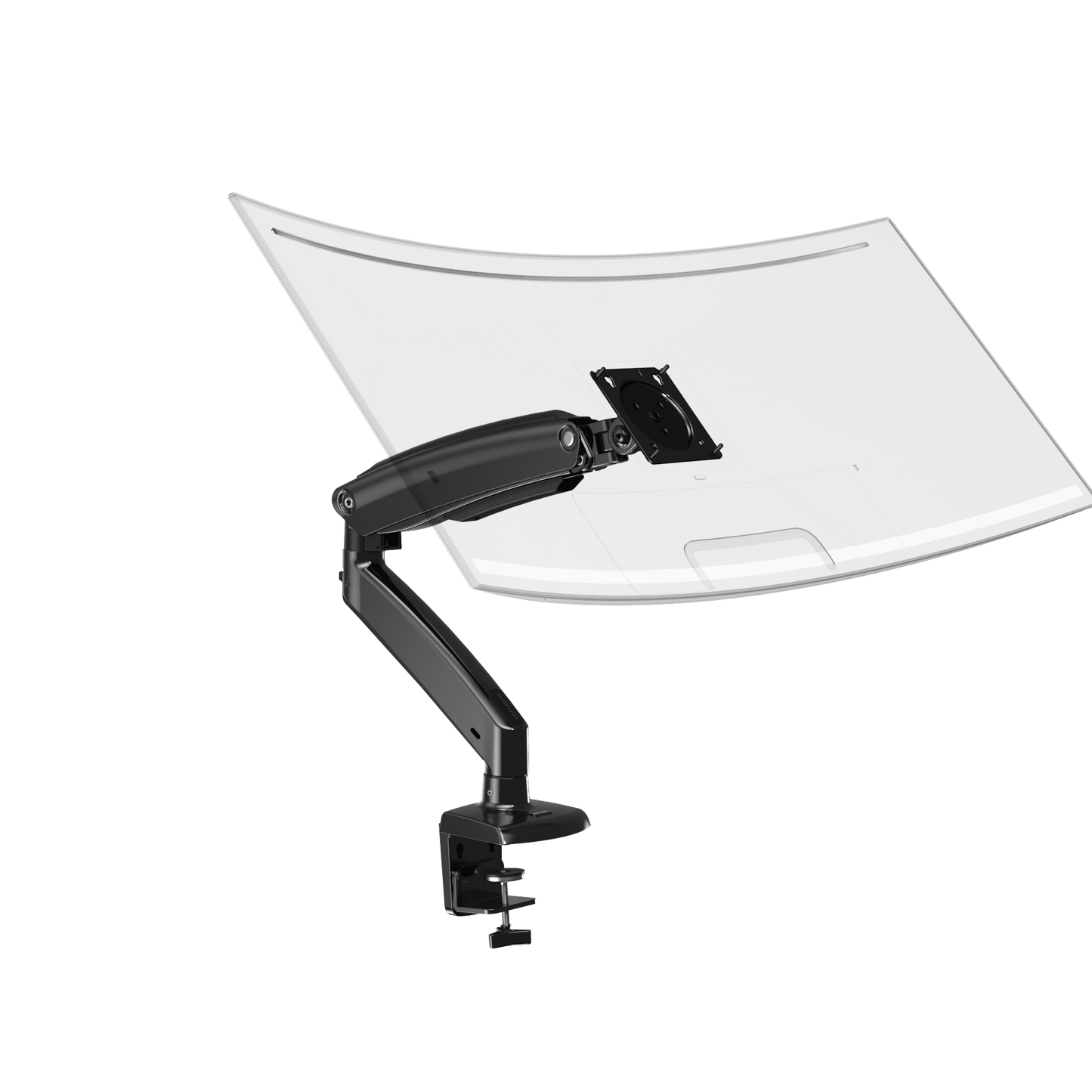 SS7 Single Monitor Arm with USB Ports - White