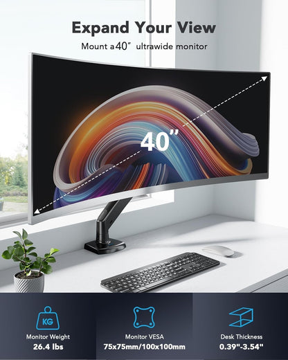 SS7 Single Monitor Arm with USB Ports
