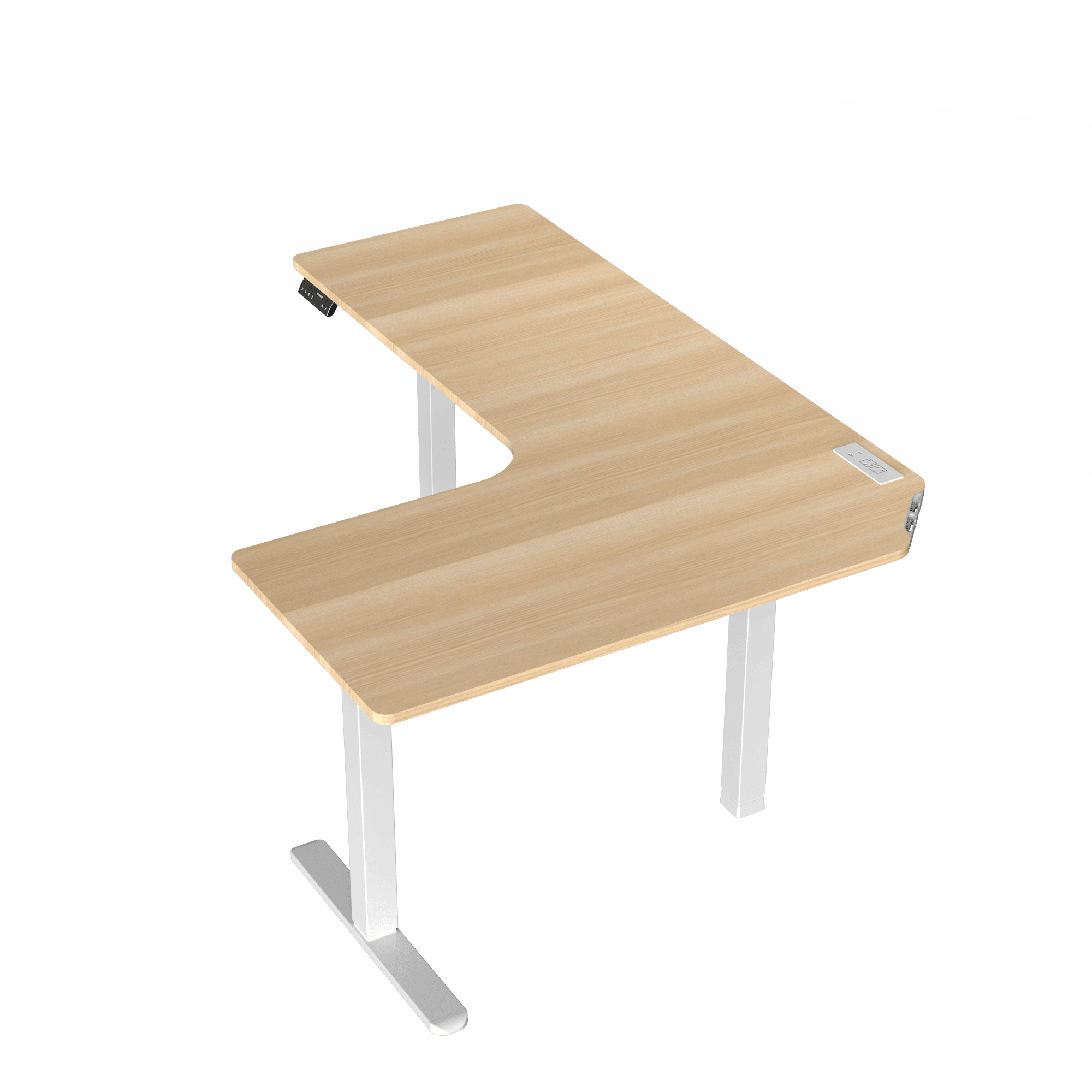 Standard L - Shaped Standing Desk - Black