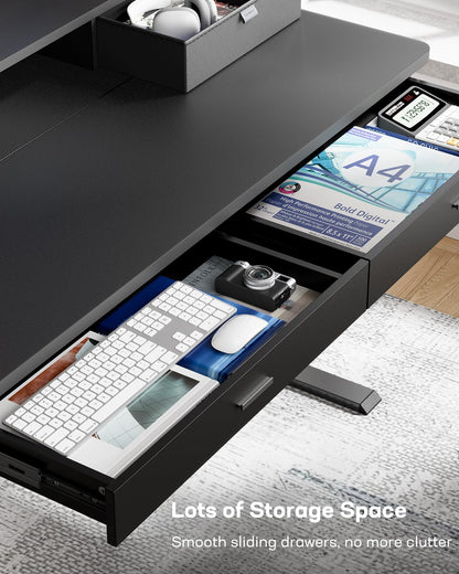 Standing Desk with 4 Drawers - 48 x 30 inch