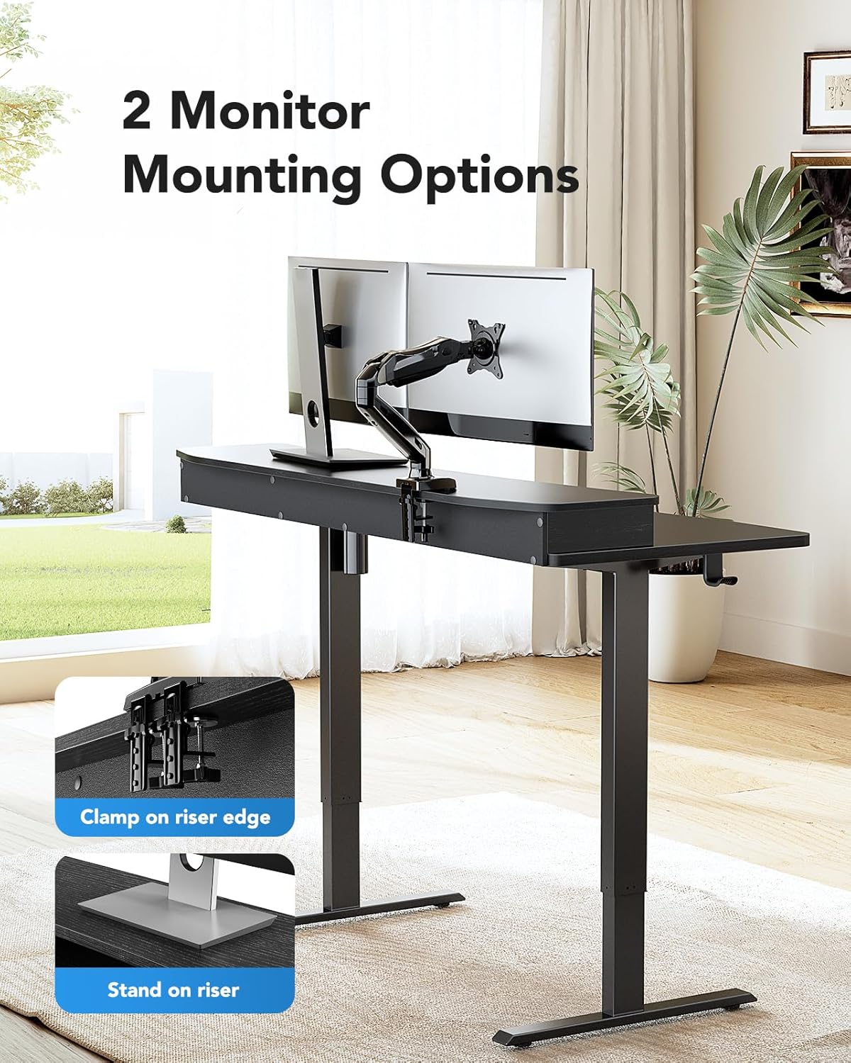 Standing Desk with Dual Riser & Drawers - 48" x 24"
