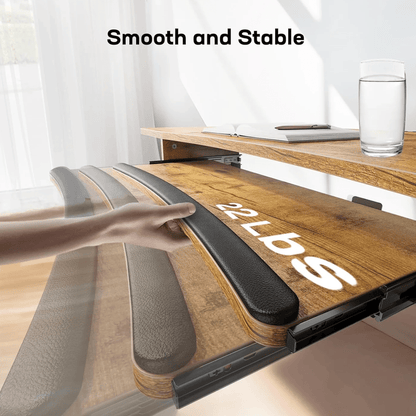 Standing Desk with Large Keyboard Tray (Copy) - 55" x 24"