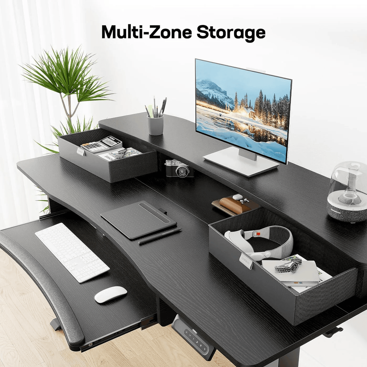 Standing Desk with Storage & Keyboard Tray222 - 48" x 26"