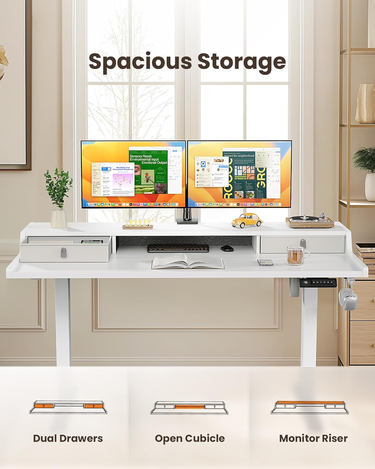 Storage Series Standing Desks - + Arc board & Drawers