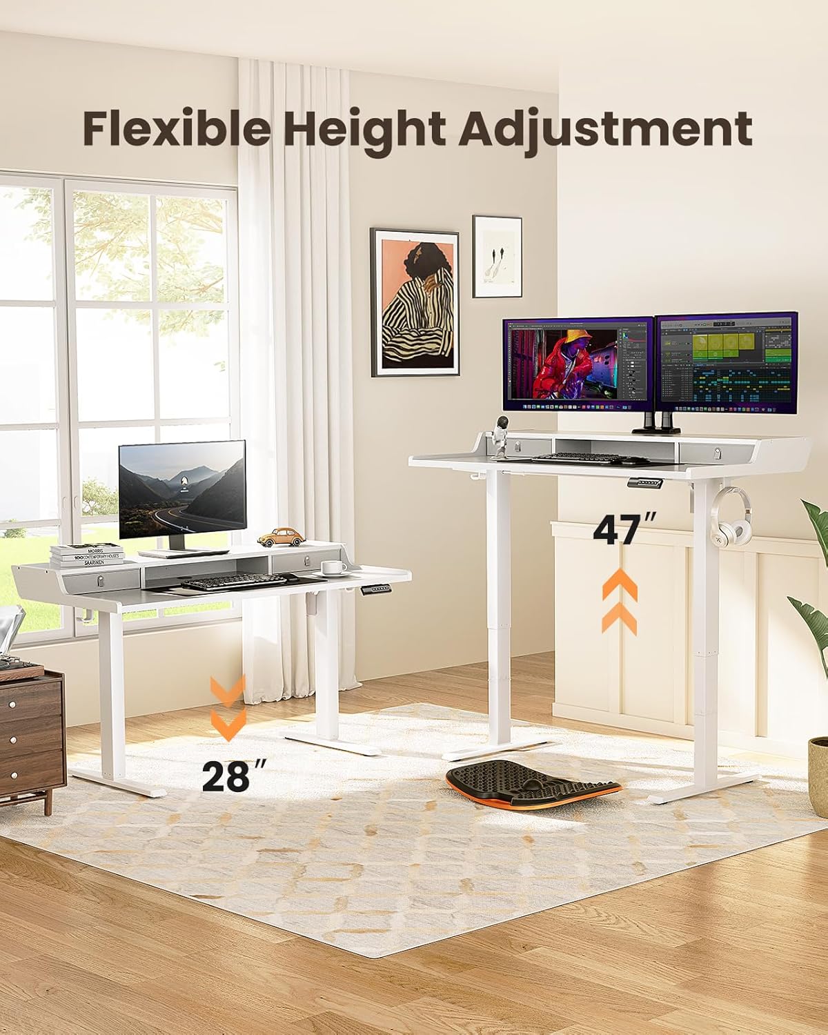 Storage Series Standing Desks - + Arc board & Drawers