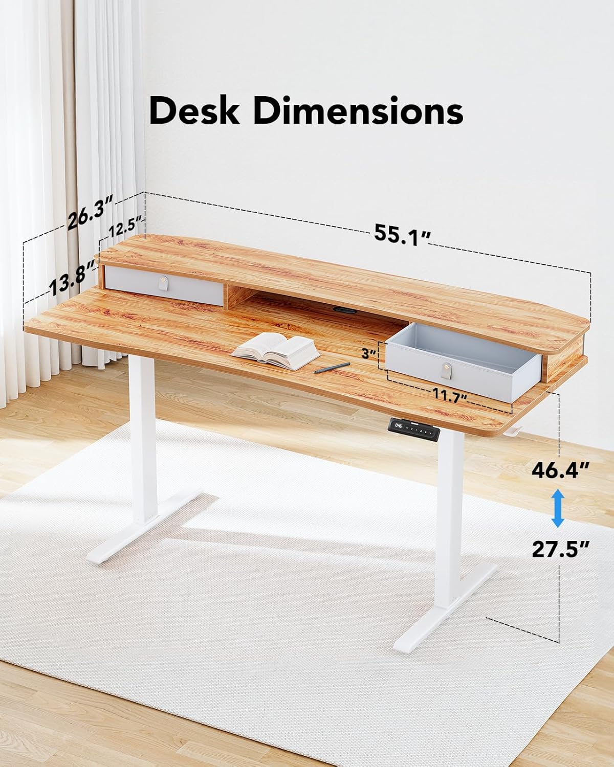 Storage Series Standing Desks - + Arc board & Drawers