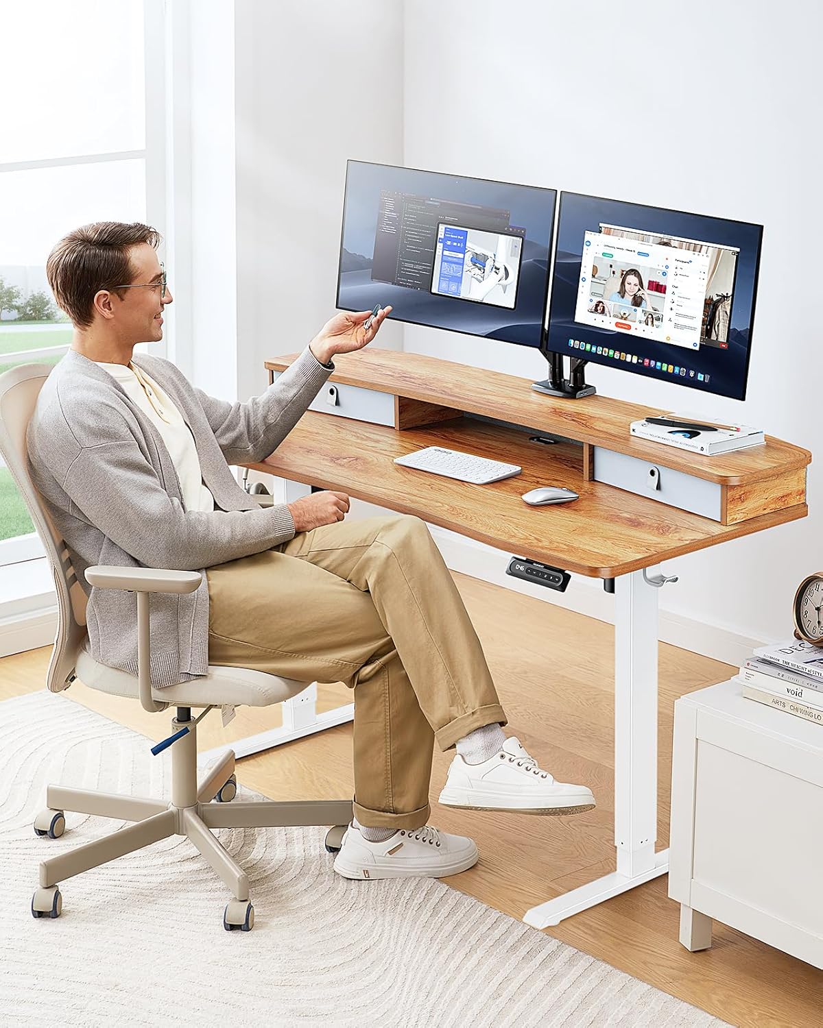 Storage Series Standing Desks - + Arc board & Drawers