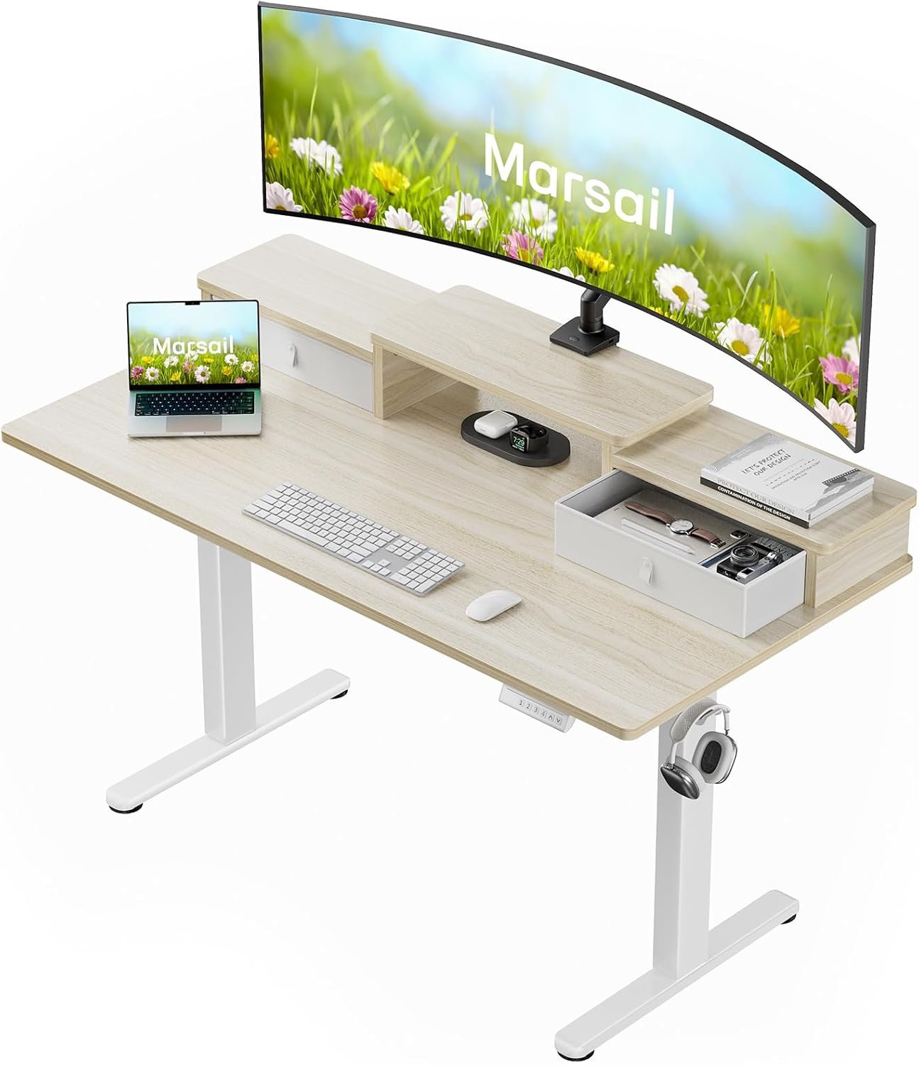 Storage Series Standing Desks - + Drawers & Stand