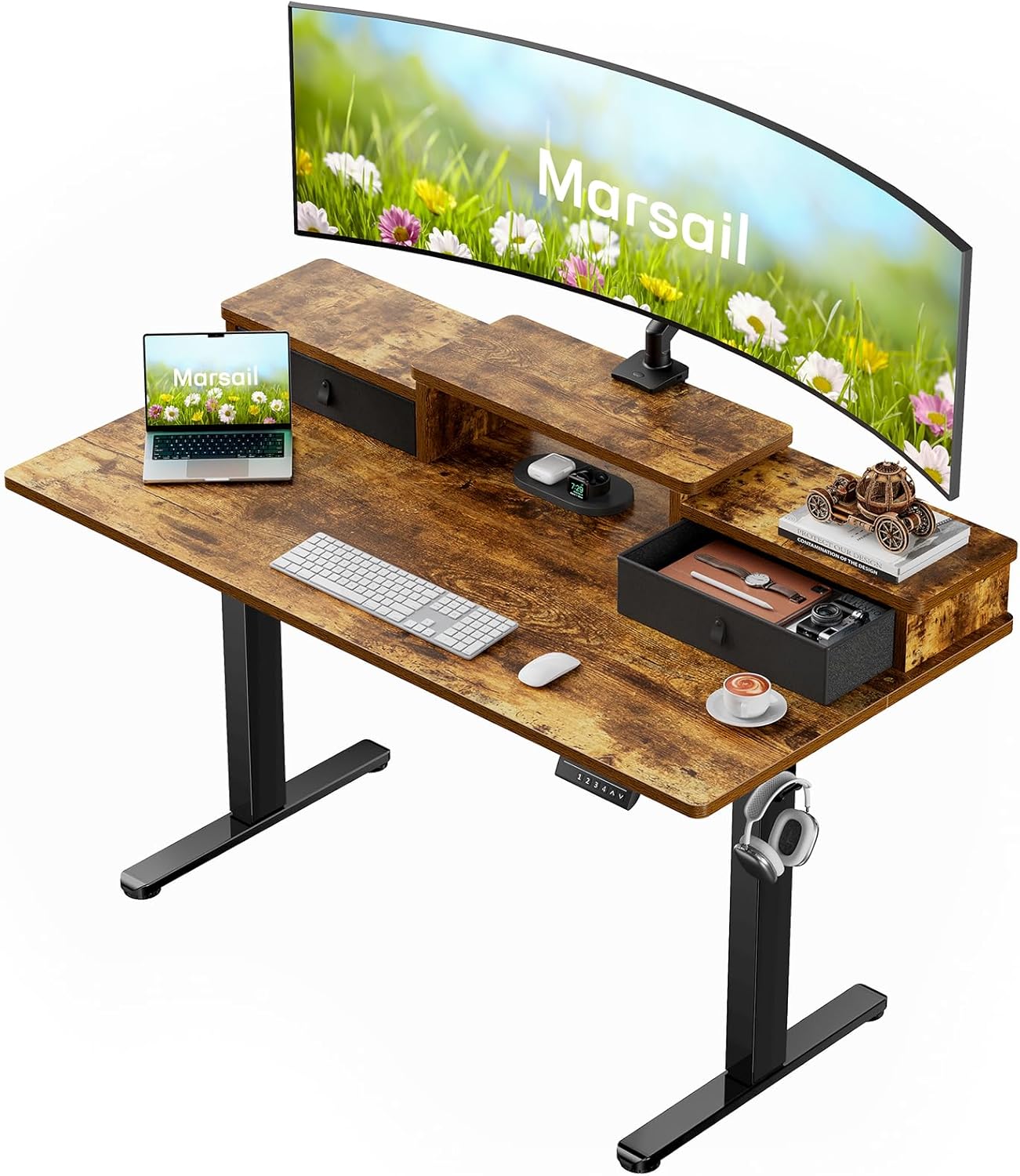 Storage Series Standing Desks - + Drawers & Stand