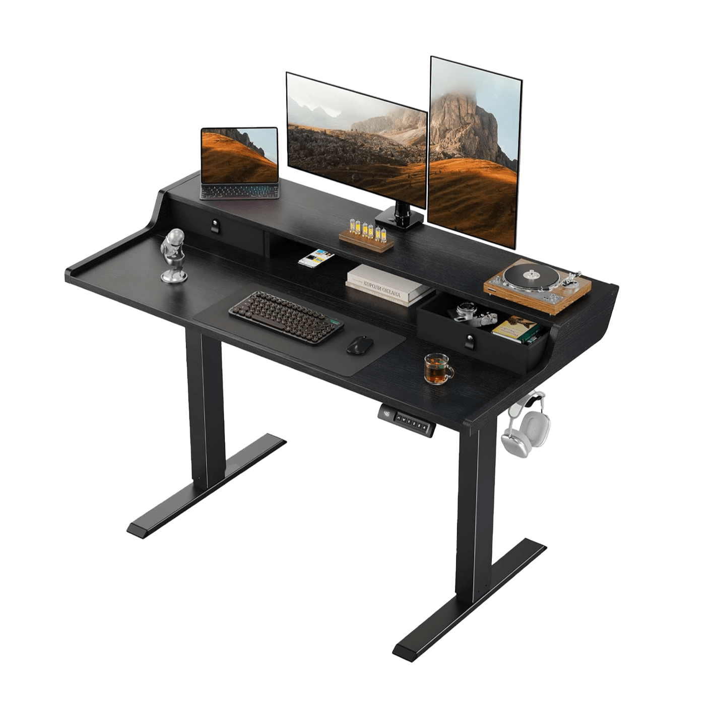 Storage Series Standing Desks - + Upper & Lower Drawers