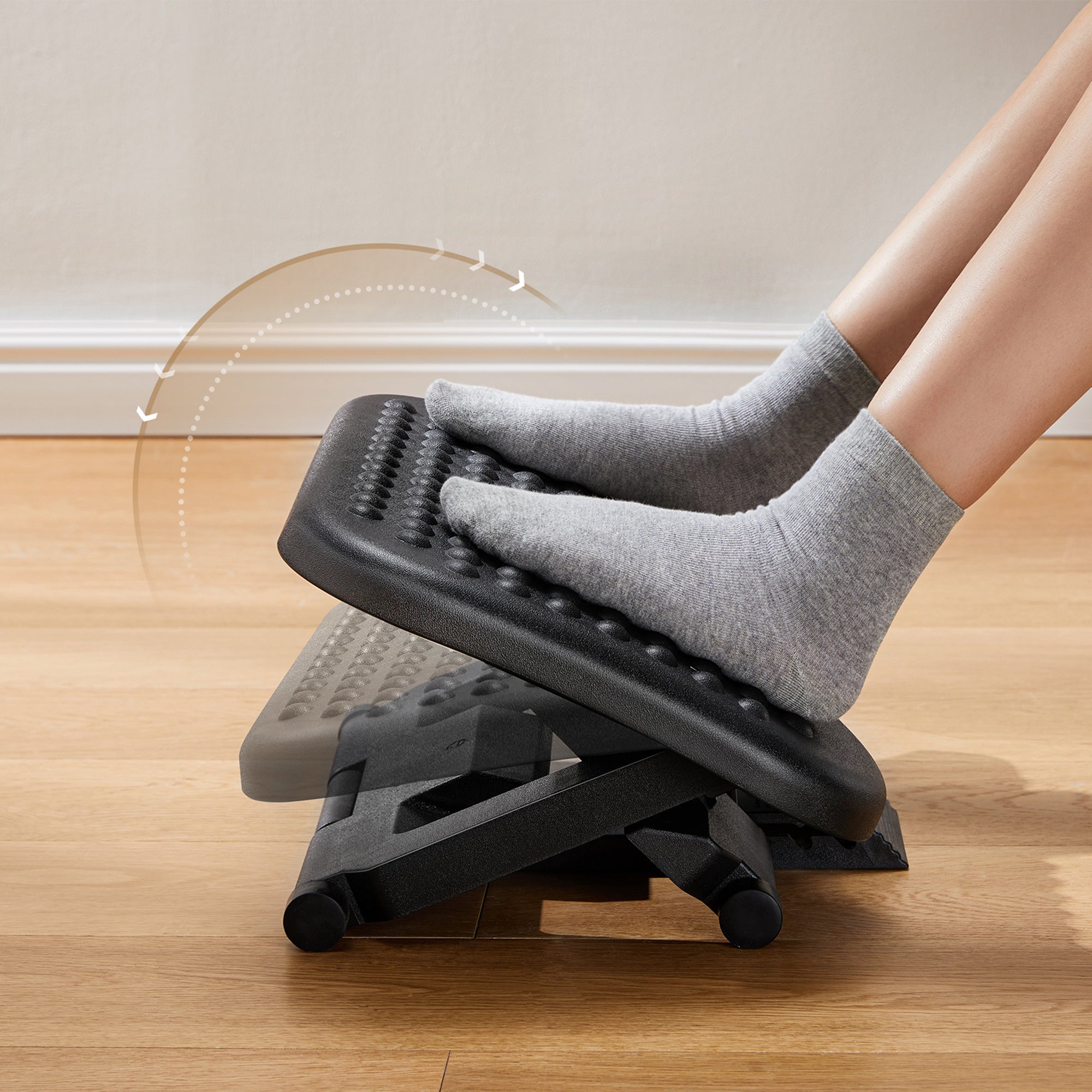 Textured Surface Footrest - Gray
