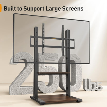 Titan Heavy - Duty Mobile TV Stand - Upgraded with Remote - Controlled Lift