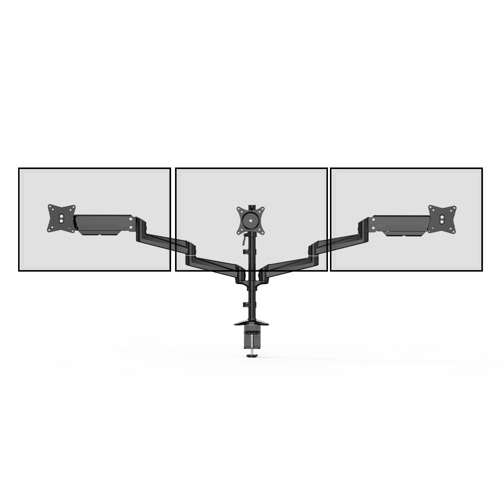 TS3 Triple Monitor Mount Black - 