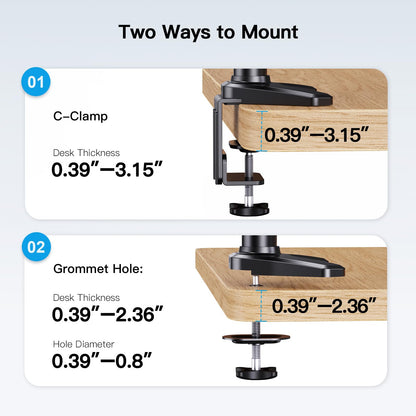 TS3 Triple Monitor Mount - White - 