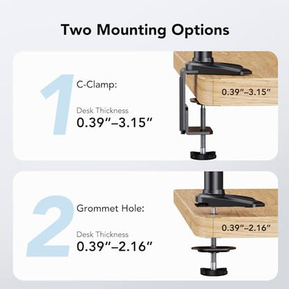 TS4 Dual Monitor & Laptop Mount - For 32" Monitors and 17" Laptops - 