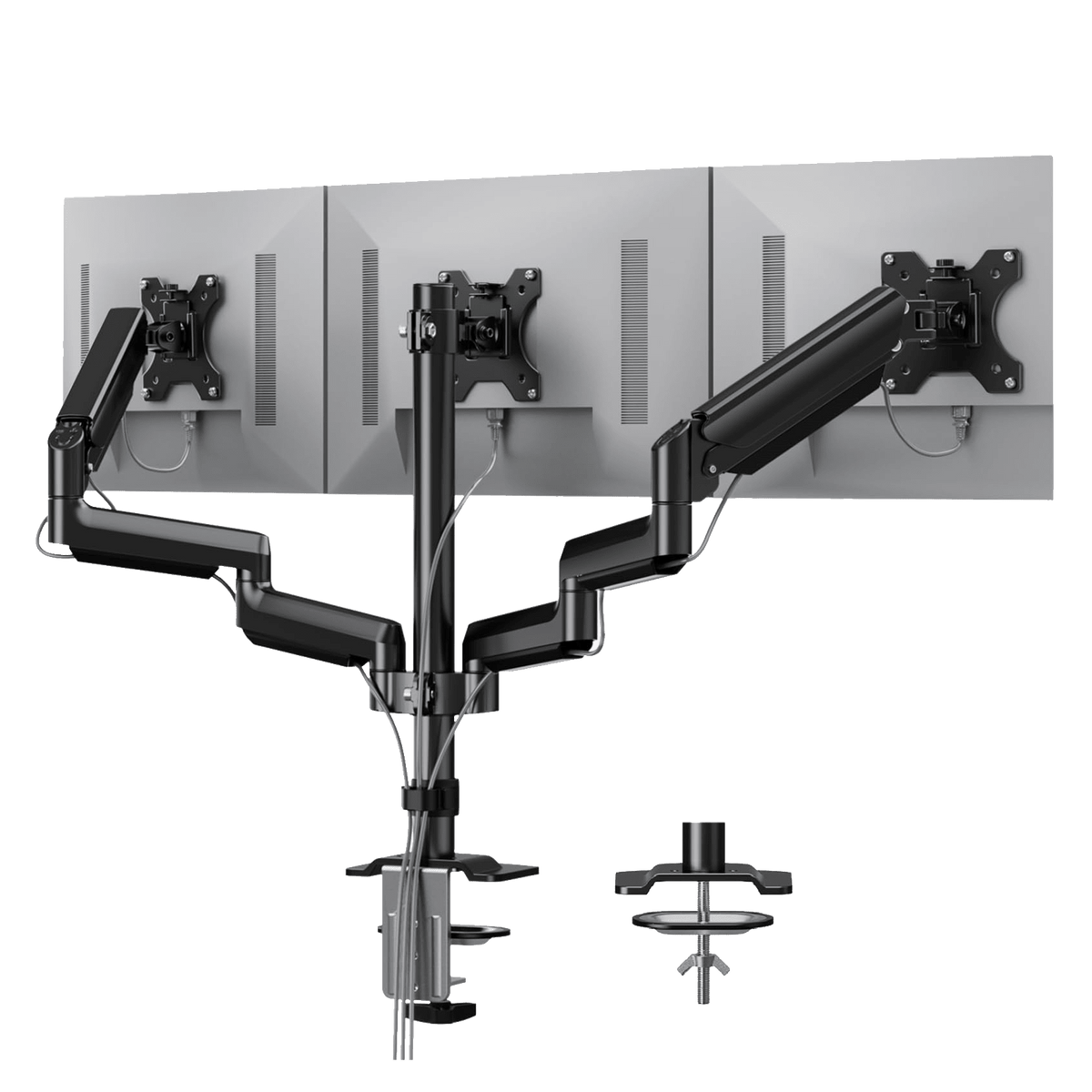 Triple Monitor Mount | 360° Rotation & 17.6lb Support – HUANUO