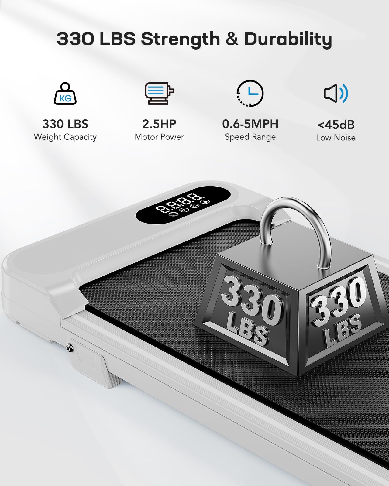 Walking Pad with 5° Incline - Black