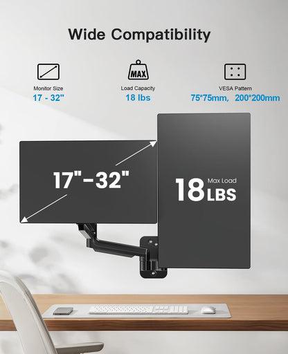 WDS1 Dual Monitor Wall Mount - 