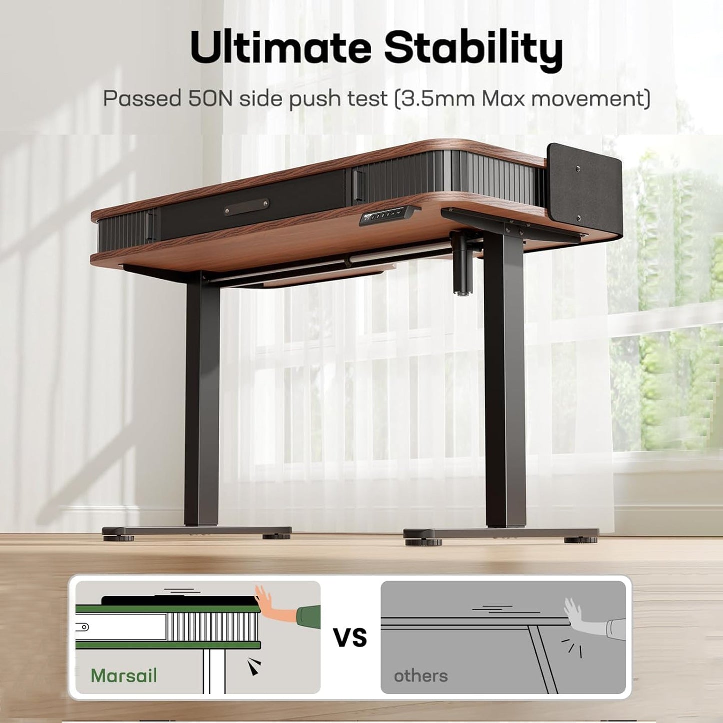 Whole Piece Standing Desk with Drawer - 48" x 24"