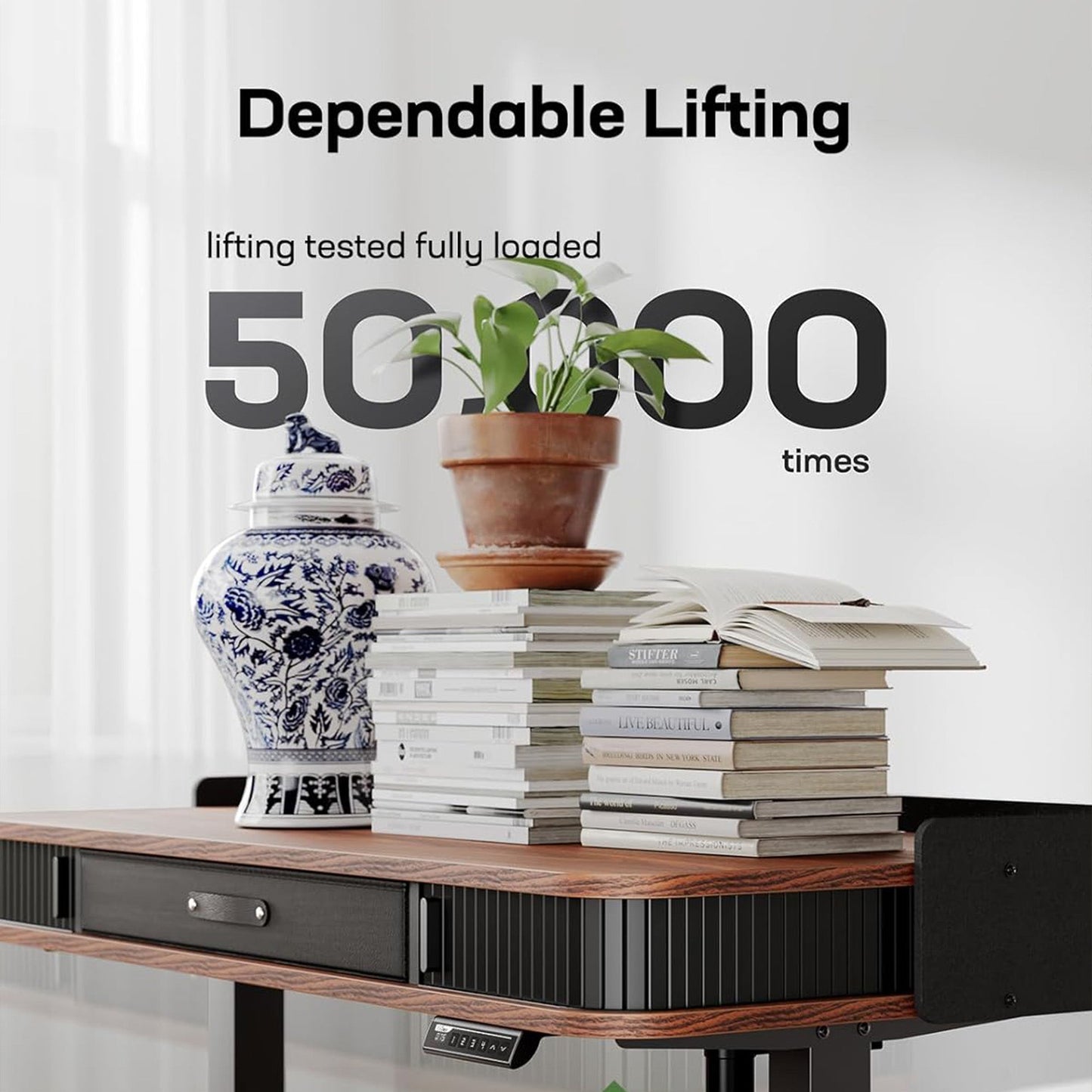 Whole Piece Standing Desk with Drawer - 48" x 24"