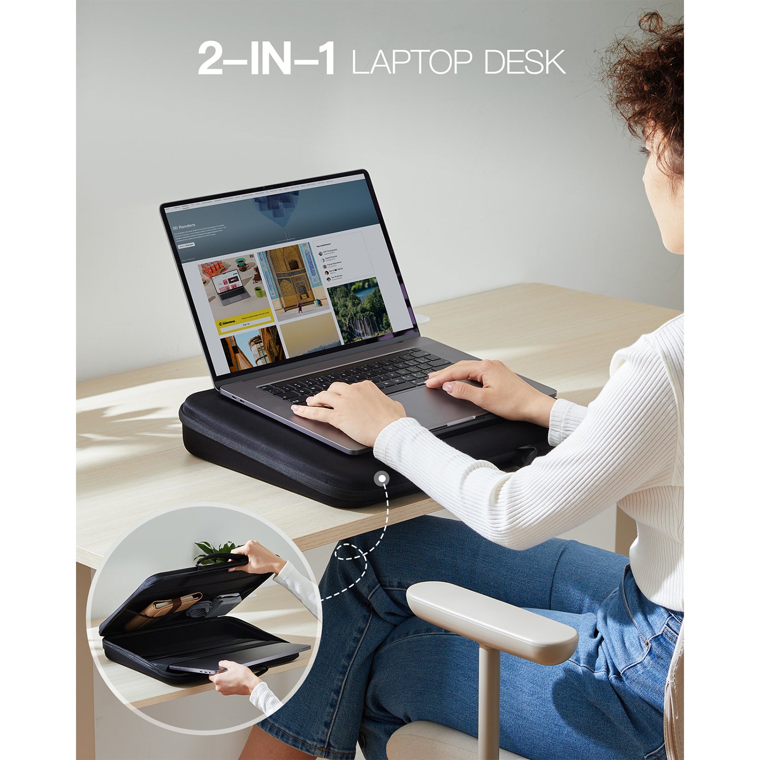2-in-1 Portable Lap Desk & Case – Huanuo