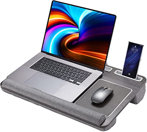 HUANUO Lap Desk - Fits Up to 17 Inches Laptop Desk, Built in Mouse Pad & Wrist Pad