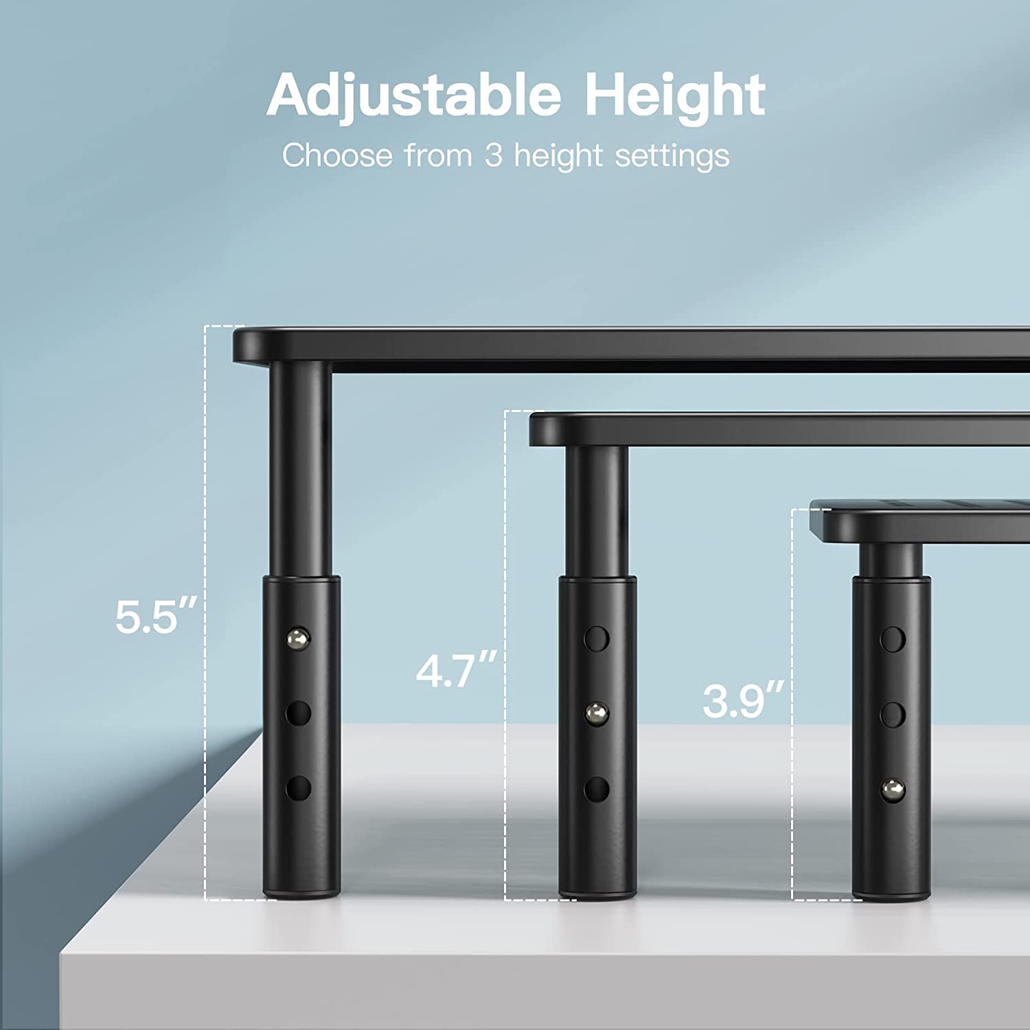 Height And Angle Adjustable Dual Monitor Stand – Huanuo