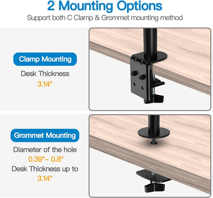 Dual Monitor Mount For 13" To 32" Screens