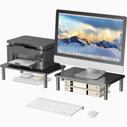 Height Adjustable Monitor Stand (Two-Pack)