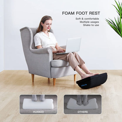 Footrest With Extra Cover (Black)